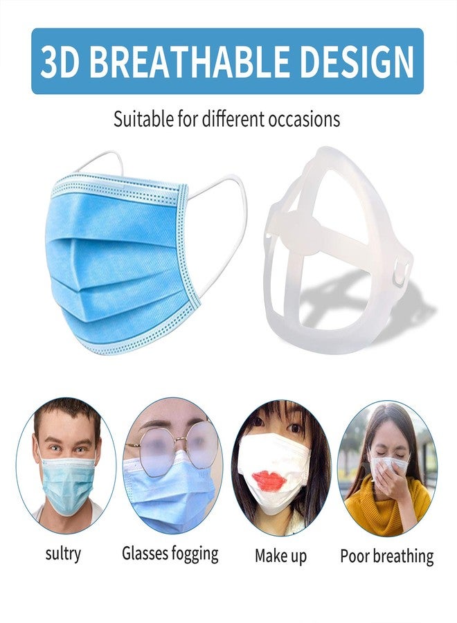 Tirdkid 16Pcs Face Bracket for Mask -3D Mask Bracket -Face Mask Internal Support Frame, More Space for Comfortable Breathing, Lipstick Protector ，Washable Reusable - Image 4