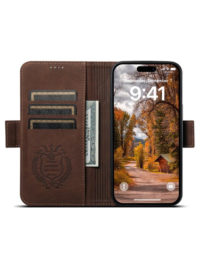 Suteni Case For iPhone 12 Pro Max SUTENI J07 Multifunctional Horizontal Flip Magsafe Leather Phone Case - Image 3