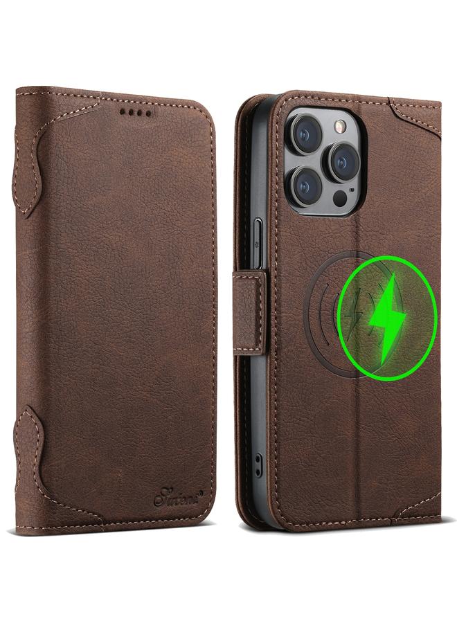 Suteni Case For iPhone 12 Pro Max SUTENI J07 Multifunctional Horizontal Flip Magsafe Leather Phone Case - Image 1