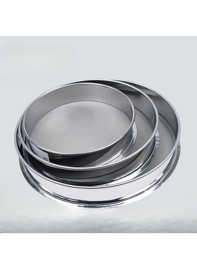 Sieve Sieve Stainless Steel Flour Sieve 10200 Mesh Traditional Chinese Medicine Powder Sieve Rice Sieve Ultra-fine Filter Standard Sample Sieve-Color:30 Cm 30 Mesh [corn Flour, Pepper Flour, Multigrain Flour]☆☆ - Image 2