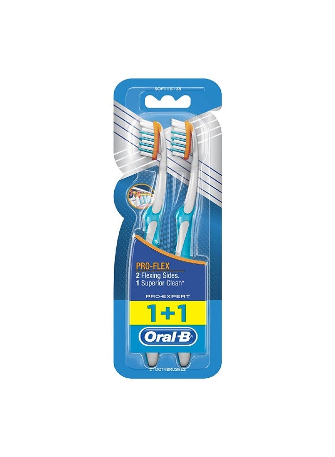 Oral-B Oral-B Pro-Expert Pro-Flex Soft Manual Toothbrush, 1+1 Free 
