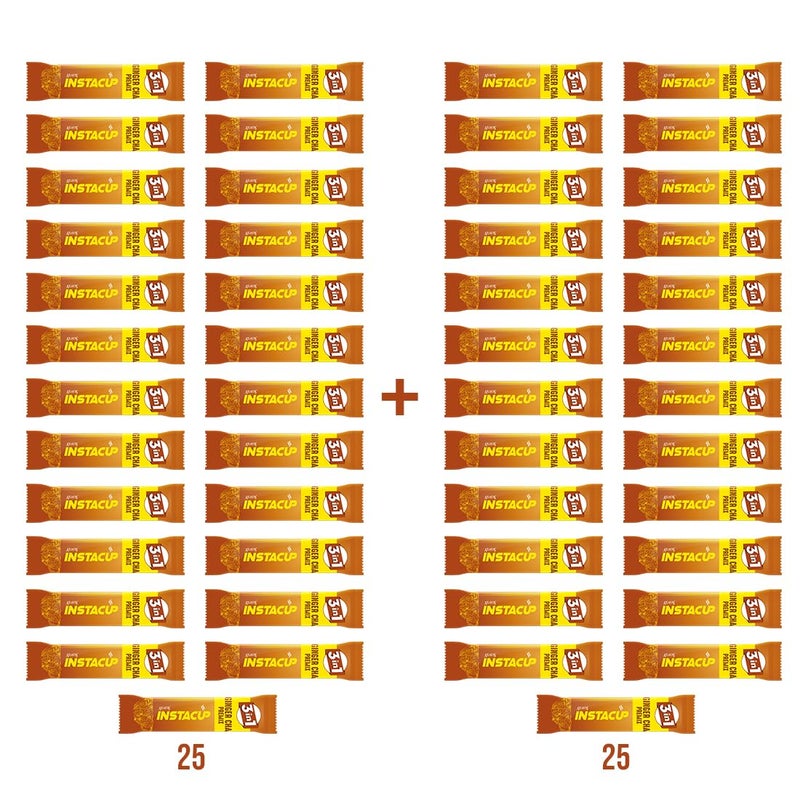 ATLANTIS Instacup Ginger Tea Premix, Pack of 2, 50 Sachets, Instant Tea, Just add hot water - Image 2