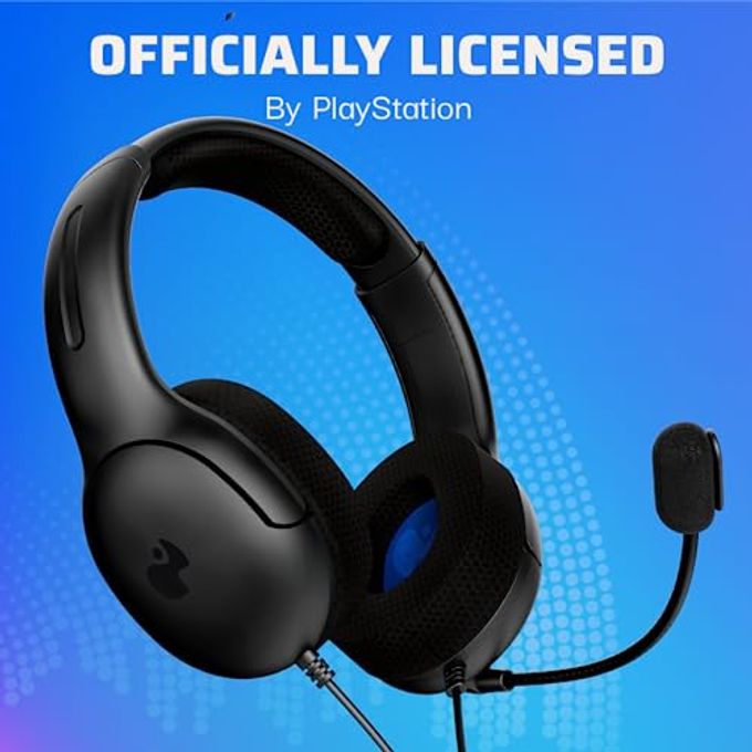 pdp Airlite Wired Stereo Gaming Headset, Officially Licensed By Sony Playstation 5, Ps5/Ps4/Ps3/Pc, Lightweight Durable Headphones, 3.5Mm Audio Jack, Noise-Canceling Flip-To-Mute Mic, Black - Image 5