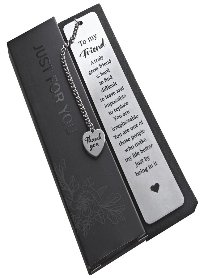SEEBERY Best Friend Gifts for Women - Metal Sentimental Bookmark for Book Lovers, Friendship Gift & Long Distance Keepsake for Bestie, Birthday Christmas Book Club Present for BFF Reader - Image 1