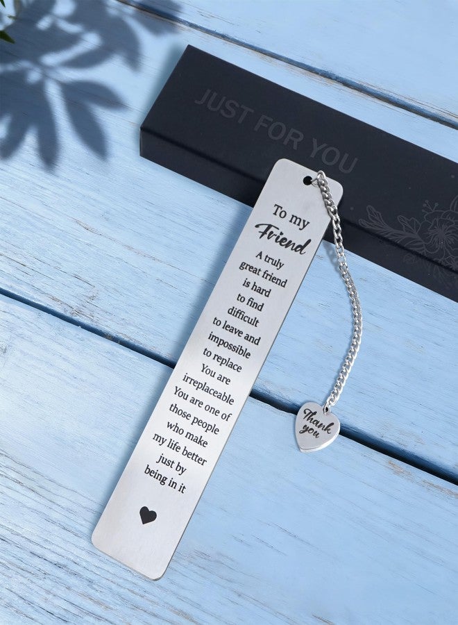 SEEBERY Best Friend Gifts for Women - Metal Sentimental Bookmark for Book Lovers, Friendship Gift & Long Distance Keepsake for Bestie, Birthday Christmas Book Club Present for BFF Reader - Image 3