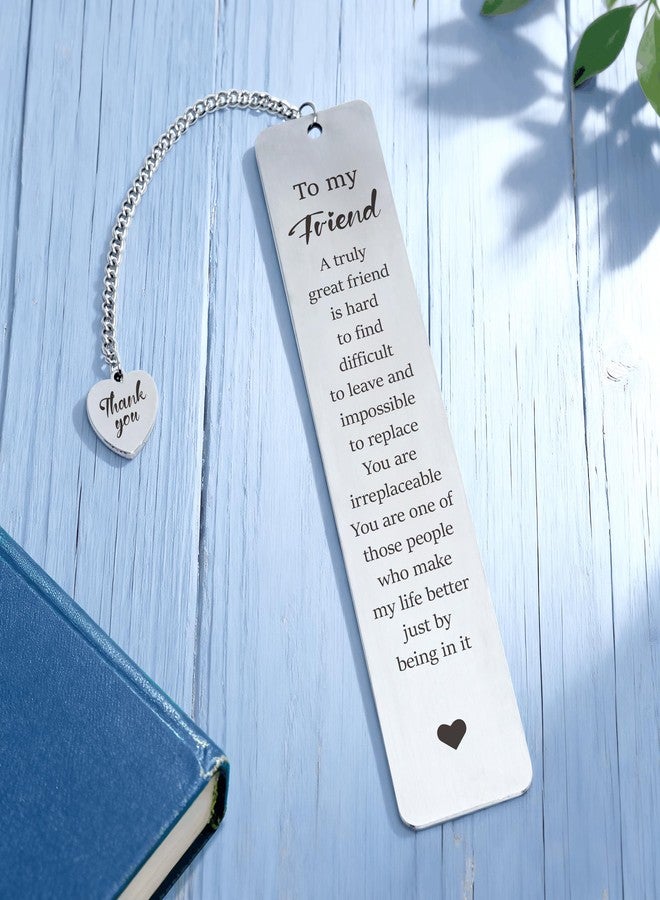 SEEBERY Best Friend Gifts for Women - Metal Sentimental Bookmark for Book Lovers, Friendship Gift & Long Distance Keepsake for Bestie, Birthday Christmas Book Club Present for BFF Reader - Image 4