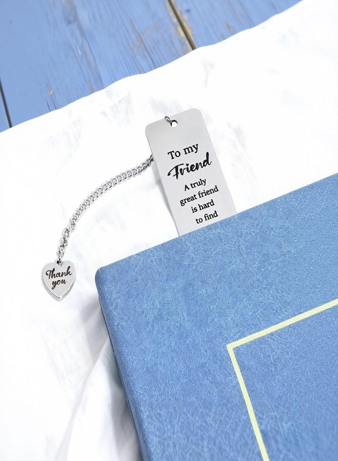 SEEBERY Best Friend Gifts for Women - Metal Sentimental Bookmark for Book Lovers, Friendship Gift & Long Distance Keepsake for Bestie, Birthday Christmas Book Club Present for BFF Reader - Image 2