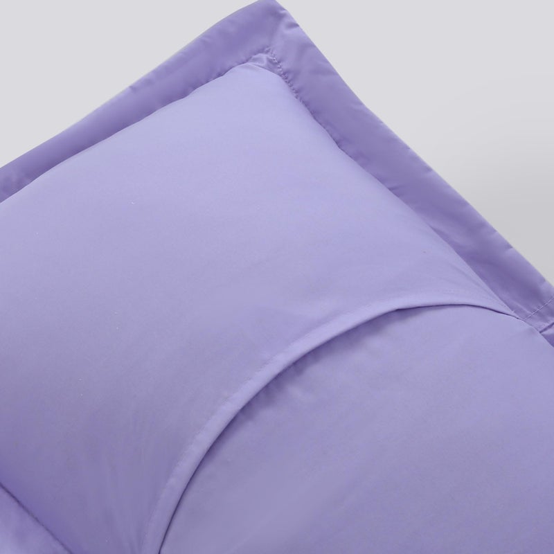 MarCielo MarCielo 2-Piece Embroidered Pillow Shams  Decorative Microfiber Pillow Shams Set (Lavender  King)  - Image 5