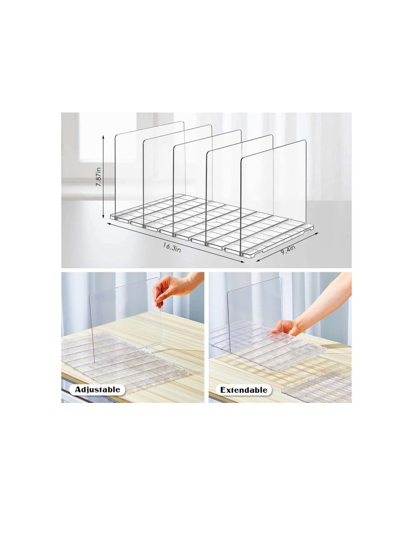 SOLARAE Purse Organizer for Closet, 2 Pcs Clear Plastic Purse Handbag Organizer, Adjustable Detachable Handbag Storage Organizer for Dressers, for Tote, Grocery, Gift bags, Handbag and Purse - Image 2