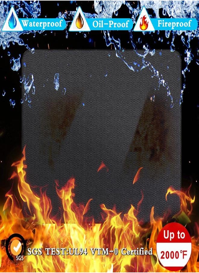UBeesize UBeesize 65 x 48 inches Under Grill Mat for Outdoor Grill,Double-Sided Fireproof Grill Pad for Fire Pit,Indoor Fireplace Mat Fire Pit Mat,Oil-Proof Waterproof BBQ Protector for Decks and Patios  - Image 2