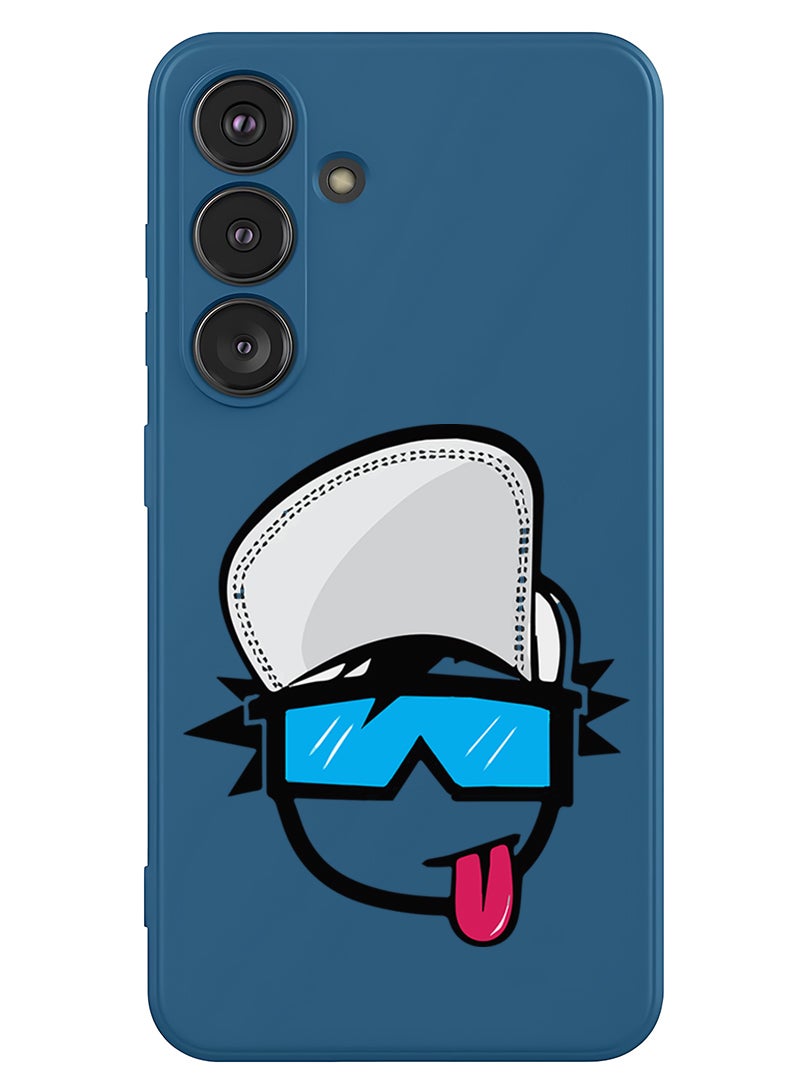 Theodor Protective Slim Fit Case Liquid Silicone Cover with Full Body Protection Anti-Scratch Shockproof Case For Samsung Galaxy S25 Plus (Blue) - Crew 5 - Image 1