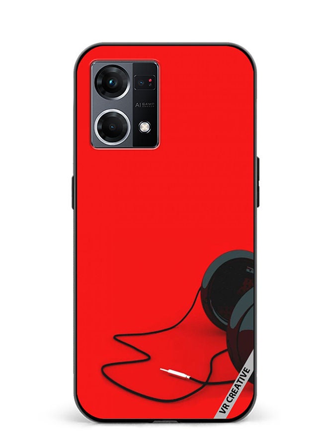VR CREATIVE Protective Case Cover For Oppo Reno8 4G Music Design Multicolour - Image 1