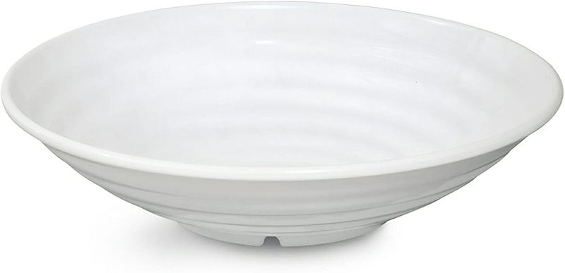 GET ML79W Melamine Textured Round Serving Bowl 15 Quart White