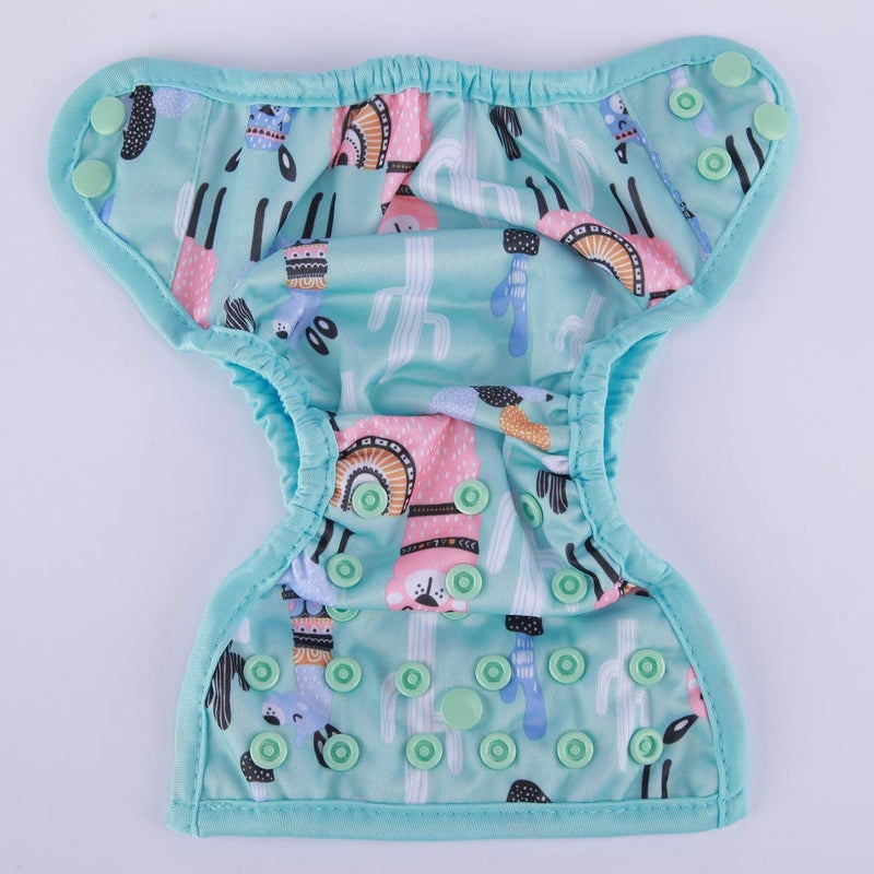 Sigzagor Newborn Baby Diaper Nappy Cover 8lbs-10lbs (Blue Alpaca) - Image 3
