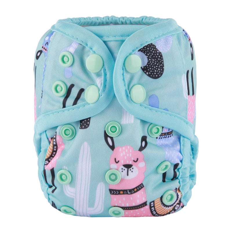 Sigzagor Newborn Baby Diaper Nappy Cover 8lbs-10lbs (Blue Alpaca) - Image 1