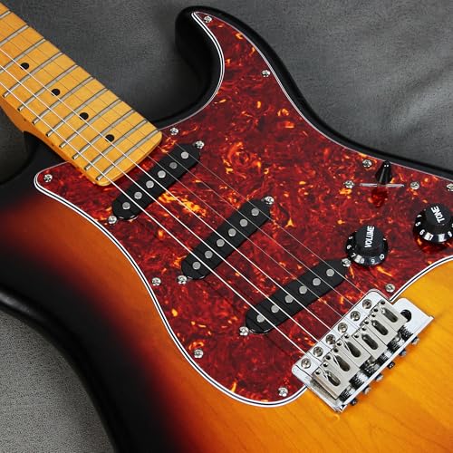 FLEOR Single Coil Pickup Alnico 5 Guitar Neck/Middle/Bridge Pickups Set Staggered, Black - Image 3