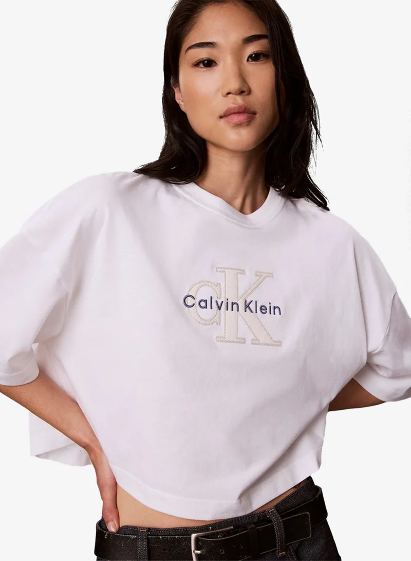 Calvin Klein Jeans Denim Monologo Boxy T-Shirt