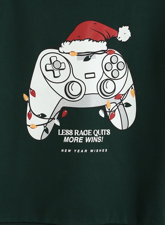 ال سي وايكيكي هودي أولادي مطبوع بأكمام طويلة - Image 4