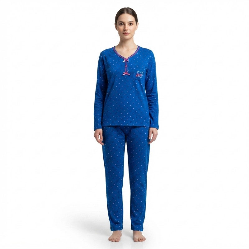 JOANNA 2-Piece Pajama Set Long Sleeve Top and Pants Soft Printed Sleepwear for Women - Image 1