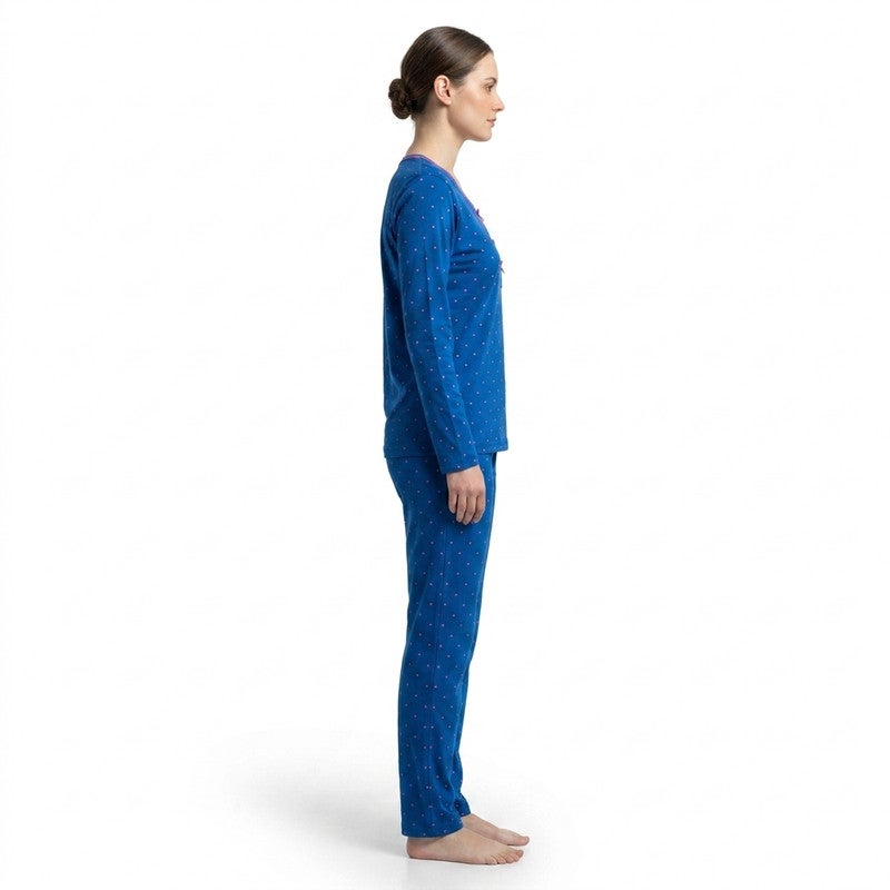 JOANNA 2-Piece Pajama Set Long Sleeve Top and Pants Soft Printed Sleepwear for Women - Image 3