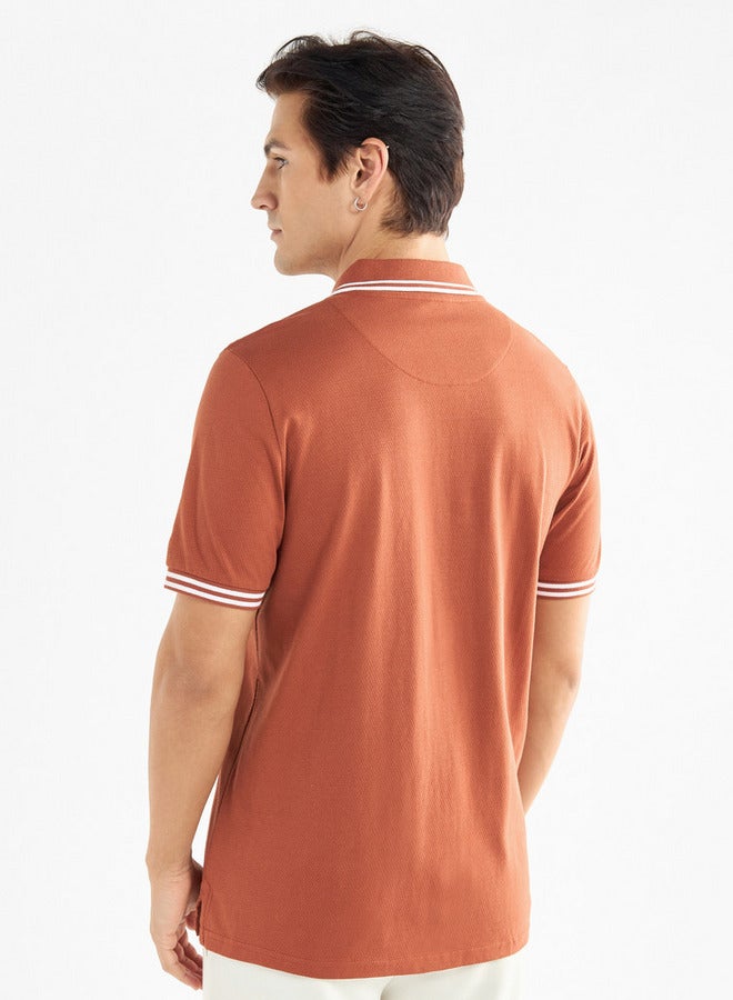 سبلاش فيڤ تيشيرت بولو سادة بأكمام قصيرة - Image 3