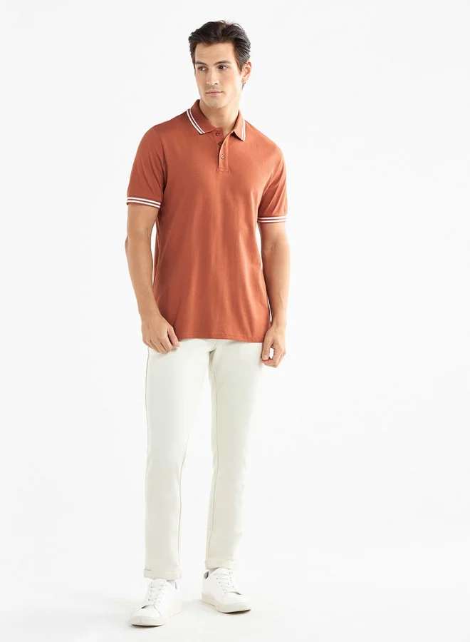 سبلاش فيڤ تيشيرت بولو سادة بأكمام قصيرة