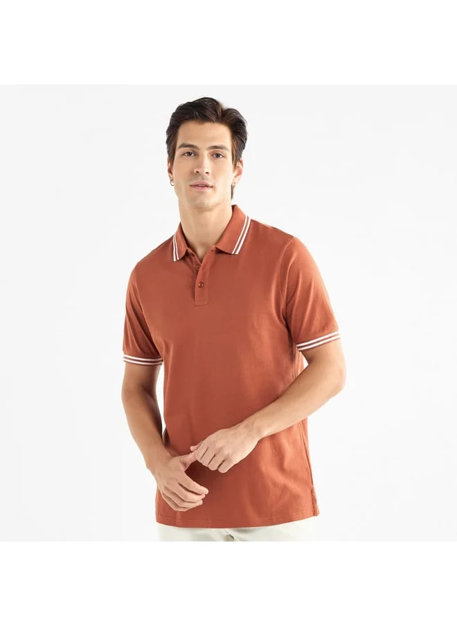 FAV Solid Polo T-shirt with Short Sleeves