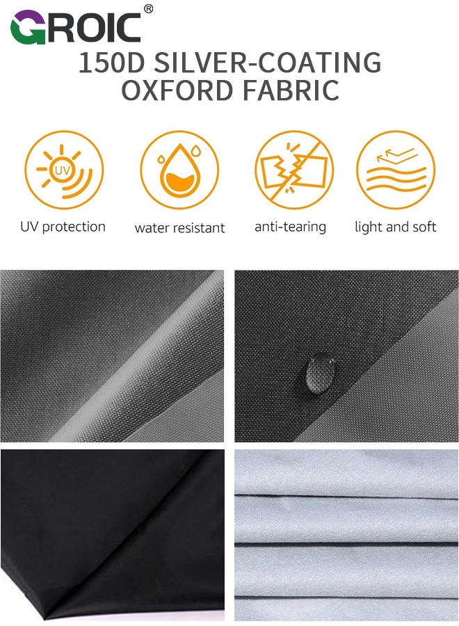 GROIC Multi-Layers Car Cover Waterproof All Weather for Automobiles, Outdoor Full Cover Windproof, Sand proof, Rain proof, UV proof Car Covers with Reflective Strips Protection for SUV, Sedans - Image 2