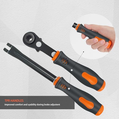 AKSOVA 2 PCS Slack Adjuster Tools, 5/16'' Ratcheting Wrench Automatic Slack Adjuster Release Tools for Big Truck, Trailer Brake Adjustment Tool, Hand Tools for Mechanics - Image 2