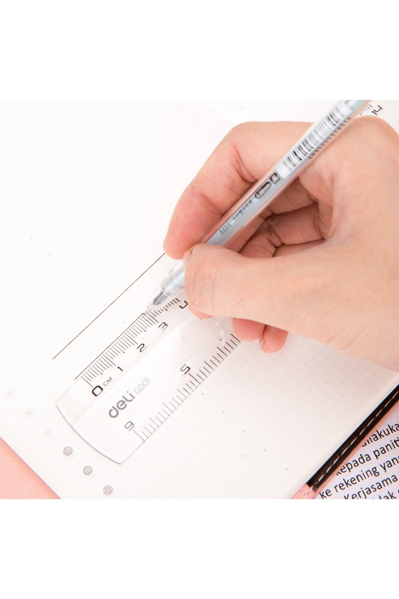 Deli مسطرة دلي EG00112، 15 سم (6 بوصة)، بلاستيك شفاف – للاستخدام في المدرسة والمكتب - Image 4