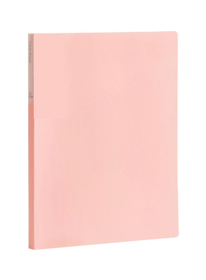 NIBEMINENT A4 Size Presentation Book with 20-Pocket Sheet Protector Pink - Image 1