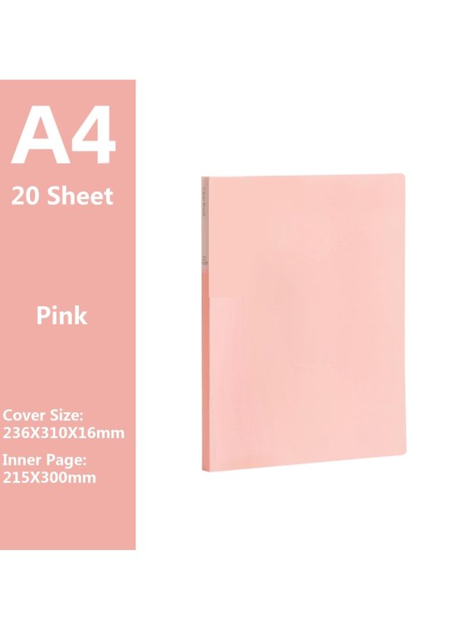 NIBEMINENT A4 Size Presentation Book with 20-Pocket Sheet Protector Pink - Image 2
