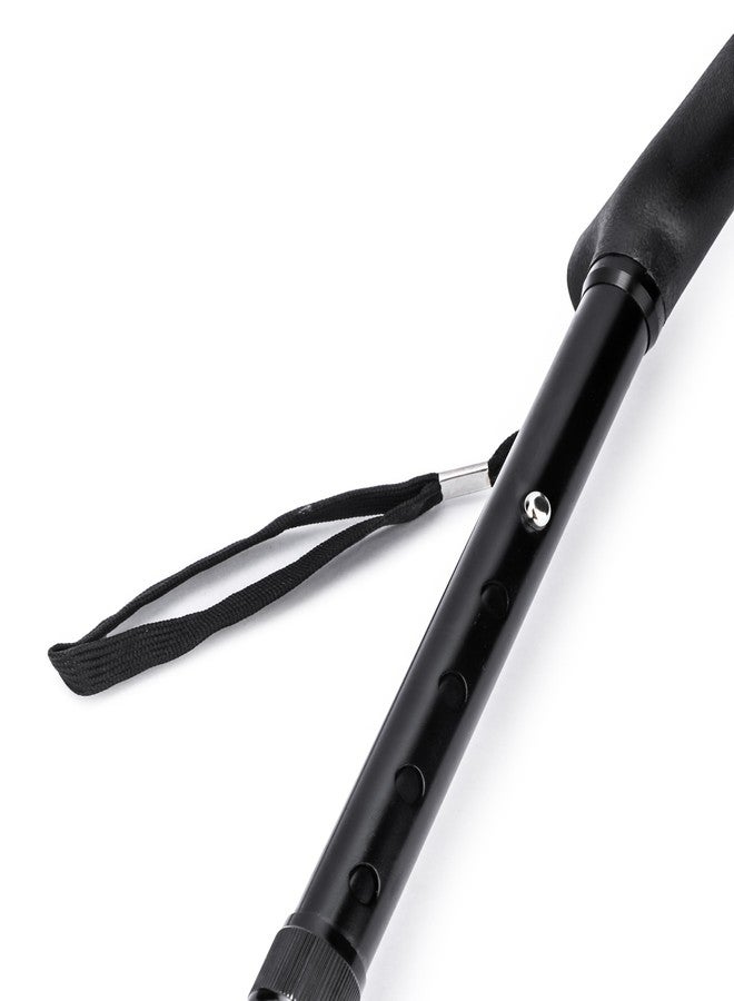 عصا المشي القابلة للطي من دكتور تورسو، الإصدار الأسود الفاخر | ارتفاع قابل للتعديل | هيكل من الألومنيوم بنسبة 100% | متينة وخفيفة الوزن | سهلة التخزين | مناسبة للرجال والنساء والمرضى وكبار السن (قابلة للطي) - Image 3