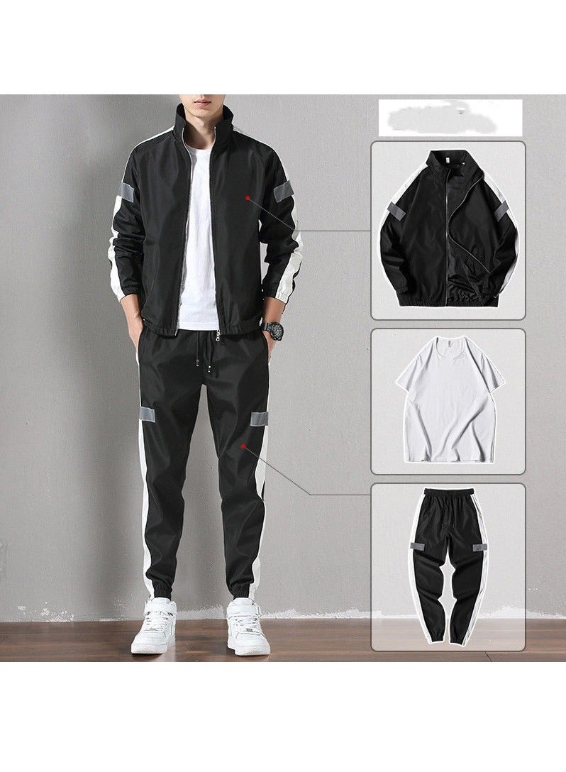 KUYING Loose Fitting Ice Silk Pants Quick Drying Sports Set
