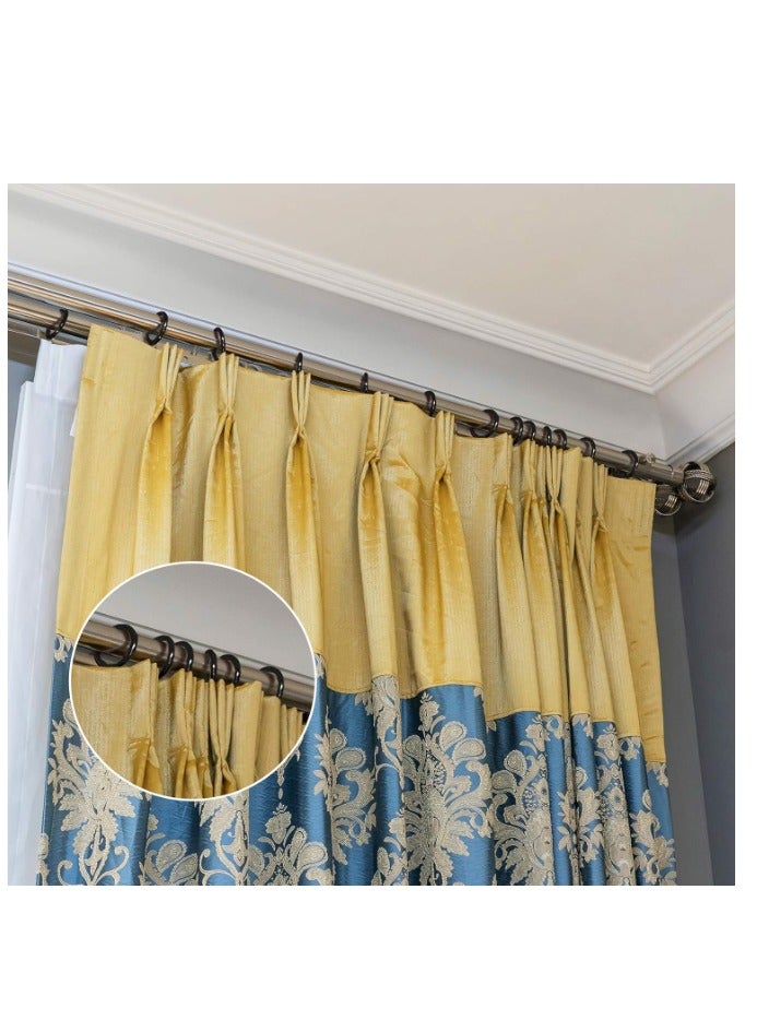 يا كومز 20 قطعة خاتم ستائر ستائر معدنية خاتم ستائر ياكوموز معلقة و 20 قطعة خاتم دبوس ستائر ستائر معدنية لستار دش باب النافذة (أسود ، 30 مم) - Image 4