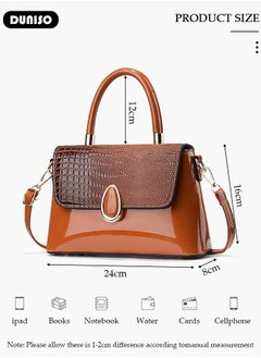 DUNISO Women's Fashion Handbag Faux Leather Crossbody Bag For Women Large Capacity Bow Trim Tote Bags Top Handle Satchel Fashionable Travel Shoulder Bag For Ladies  - Image 3