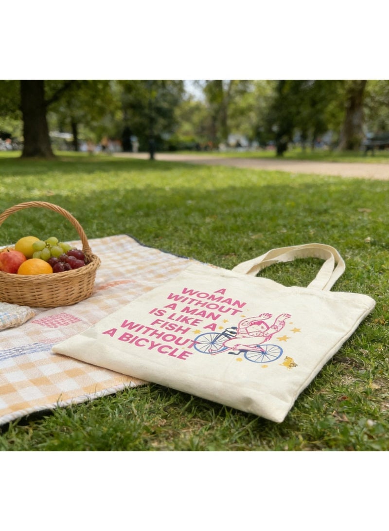 حقيبة تسوق - حقيبة قماشية - هدية إبداعية نسوية - Image 4