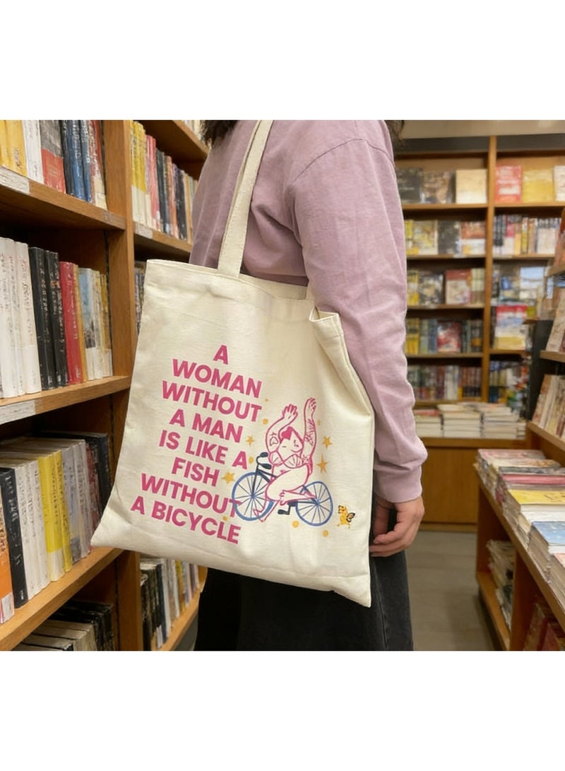 حقيبة تسوق - حقيبة قماشية - هدية إبداعية نسوية - Image 1