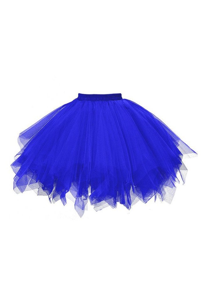 GOOBGS Musever 1950s Vintage Ballet Bubble Skirt Tulle Petticoat Puffy Tutu, Royal, Large-X-Large - Image 1