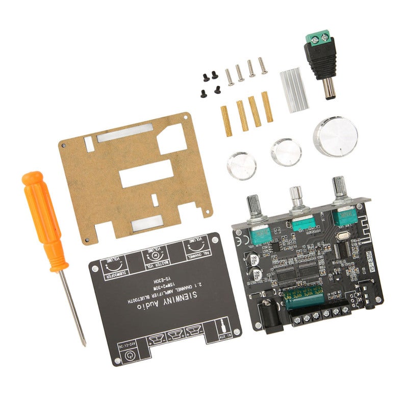 Power Amplifier Module 2.1 Channel 15Wx2 30W HiFi Sound Amplifier Board - Knob Adjustment Bluetooth Power Amplifier Board for Home Devices - Image 2