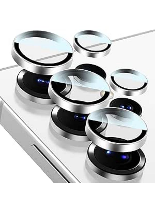 Camera Lens Protectors For Samsung Galaxy S24 Ultra 5G, Aluminum Alloy Tempered Glass Anti Scratch Camera Cover, Ibandepebandent Lens Protectors Film For Samsung Galaxy S24 Ultra 5G - Silver - Image 1