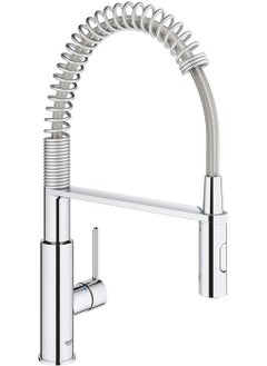 Grohe GROHE Get Single Lever Sink Mixer | Faucet with Professional Shower Head and Dual Spray | Swivel Spout 360° | Kitchen Fixtures | Chrome 30361000  - Image 1