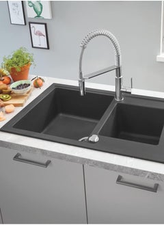 Grohe GROHE Get Single Lever Sink Mixer | Faucet with Professional Shower Head and Dual Spray | Swivel Spout 360° | Kitchen Fixtures | Chrome 30361000  - Image 3