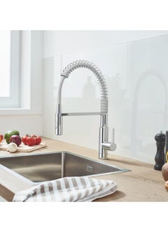 Grohe GROHE Get Single Lever Sink Mixer | Faucet with Professional Shower Head and Dual Spray | Swivel Spout 360° | Kitchen Fixtures | Chrome 30361000  - Image 2