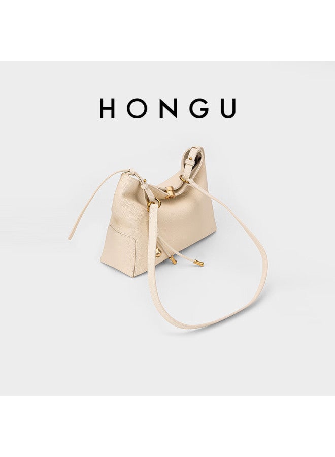 Hongu Genuine Leather Handbag, Shoulder Bag, Underarm Bag, Commuter Cowhide Crossbody Bag, Women's Bag, Birthday Gift For Girlfriend - Image 3