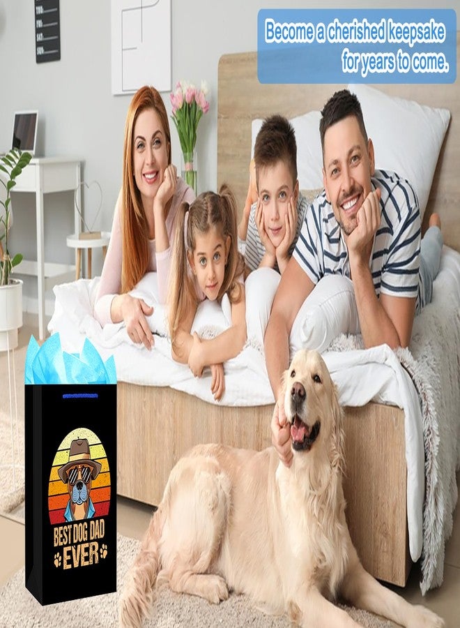 WhatSign Dog Dad Fathers Day Gift Bag - 11.5" Medium Best Dog Dad Gifts Bag with Tissue Paper and Handle Fathers Day Dog Dad Gifts Bag for Men from Dog - Image 5