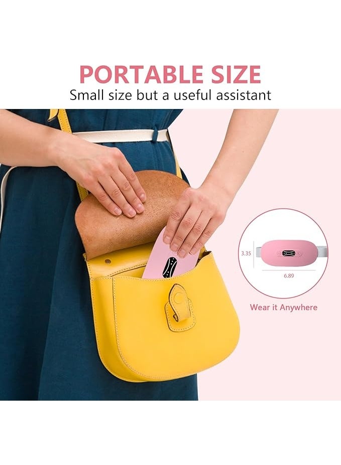 وسادة تسخين محمولة بلا أسلاك لتخفيف آلام الدورة – 3 مستويات حرارة ووضعيات تدليك – راحة للسيدات - Image 4