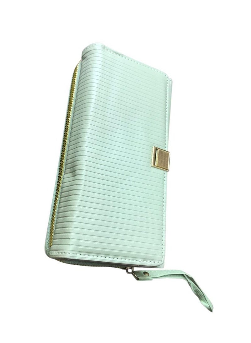 محفظة نسائية كبيرة شيك بتصميم أنيق بسوستة واحدة – متعددة الجيوب مع حافظة كروت واسعة، عملية للاستخدام اليومي والمناسبات - Image 2