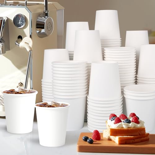 BYSNOW 100 Pack 5 oz Paper Cups, Disposable Bathroom Cups, Small Mouthwash Cups, Mini Paper Cups for Bathroom White 100Pack - Image 4