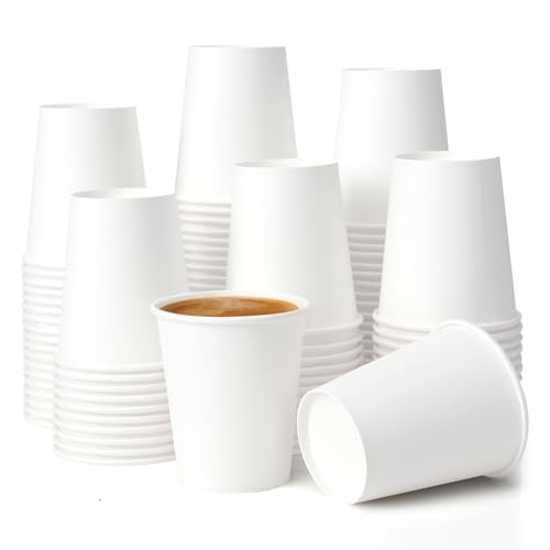 BYSNOW 100 Pack 5 oz Paper Cups, Disposable Bathroom Cups, Small Mouthwash Cups, Mini Paper Cups for Bathroom White 100Pack - Image 1